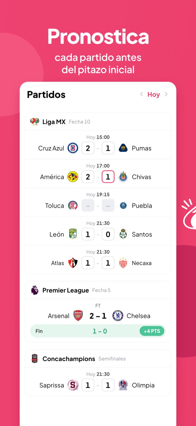 Pronostica cada partido antes del pitazo inicial