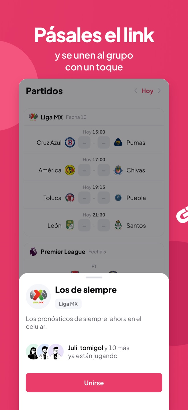 Pásales el link y se unen al grupo con un toque